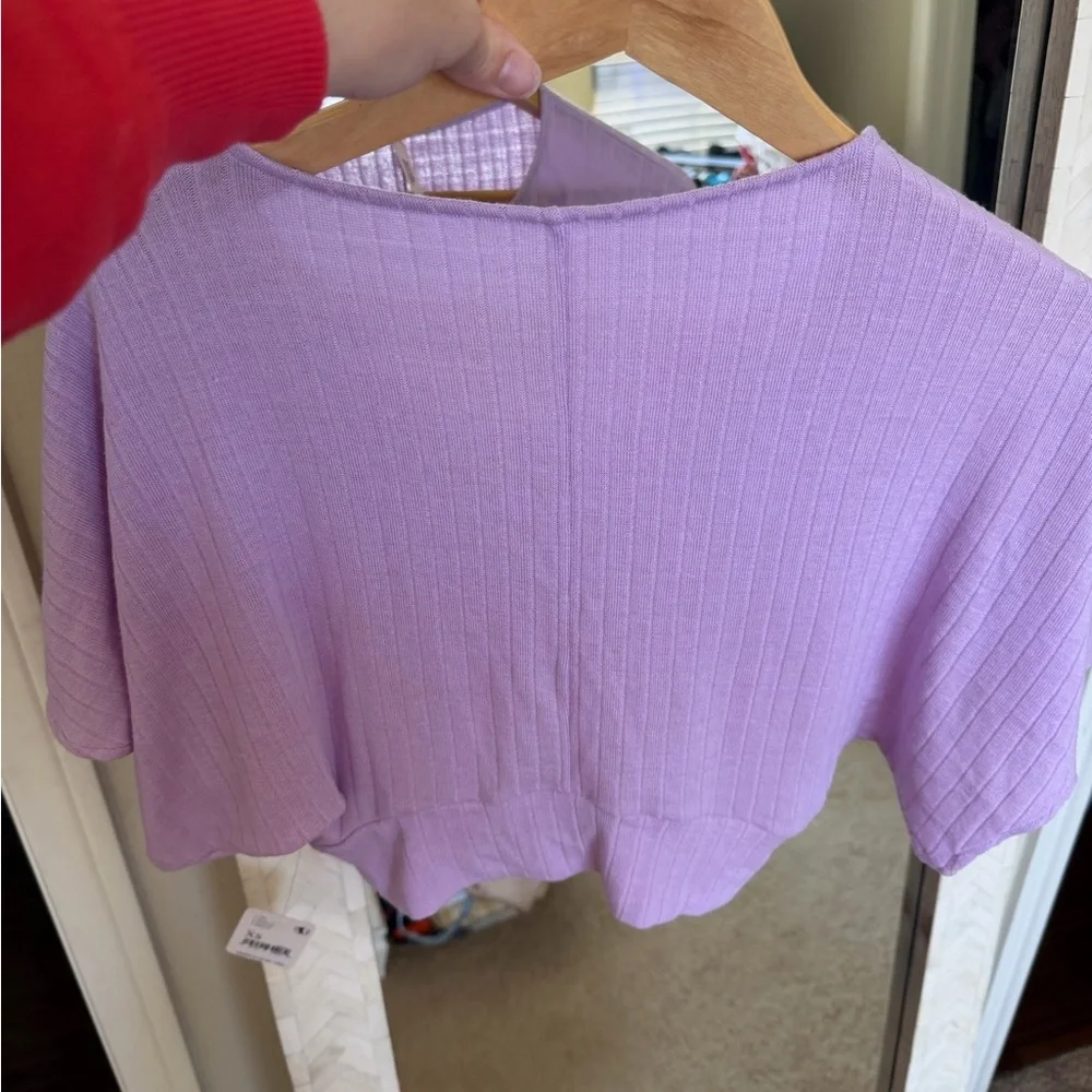 Free People NWT Lavender Crop Top - Picture 4 of 6